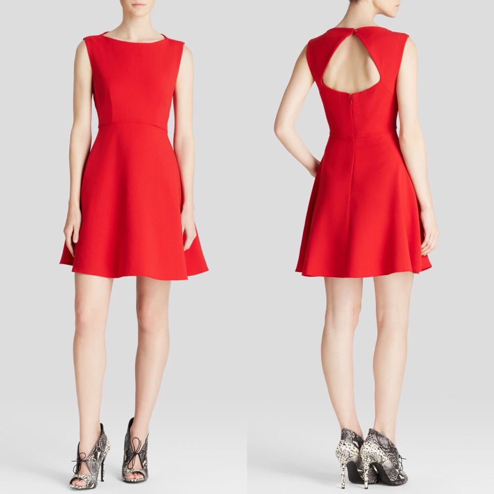 French Connection red Aline dress w/ back cut out